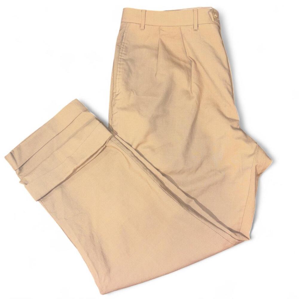 Lauren Ralph Lauren Men Khaki Chino Double Pleated & Cuffed Dress Pants42x32 P5